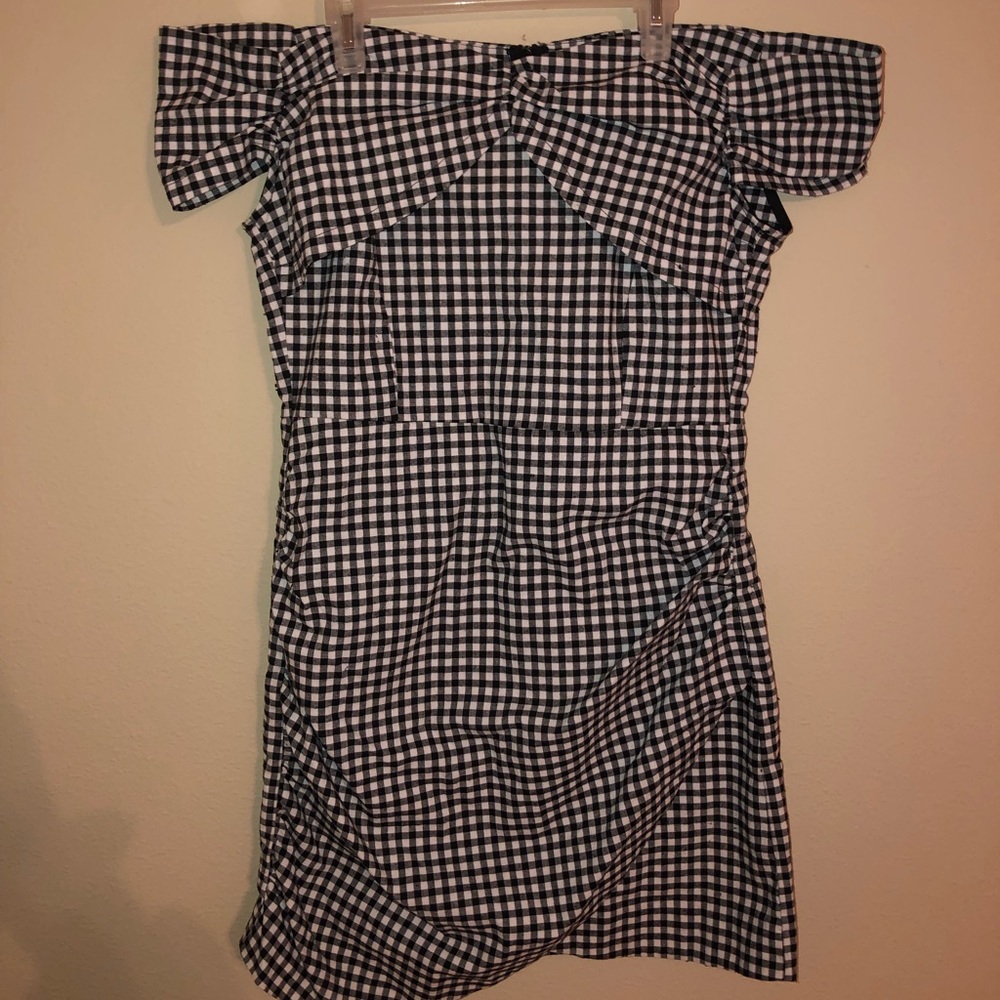 Forever 21 Ruched Gingham Mini Dress
